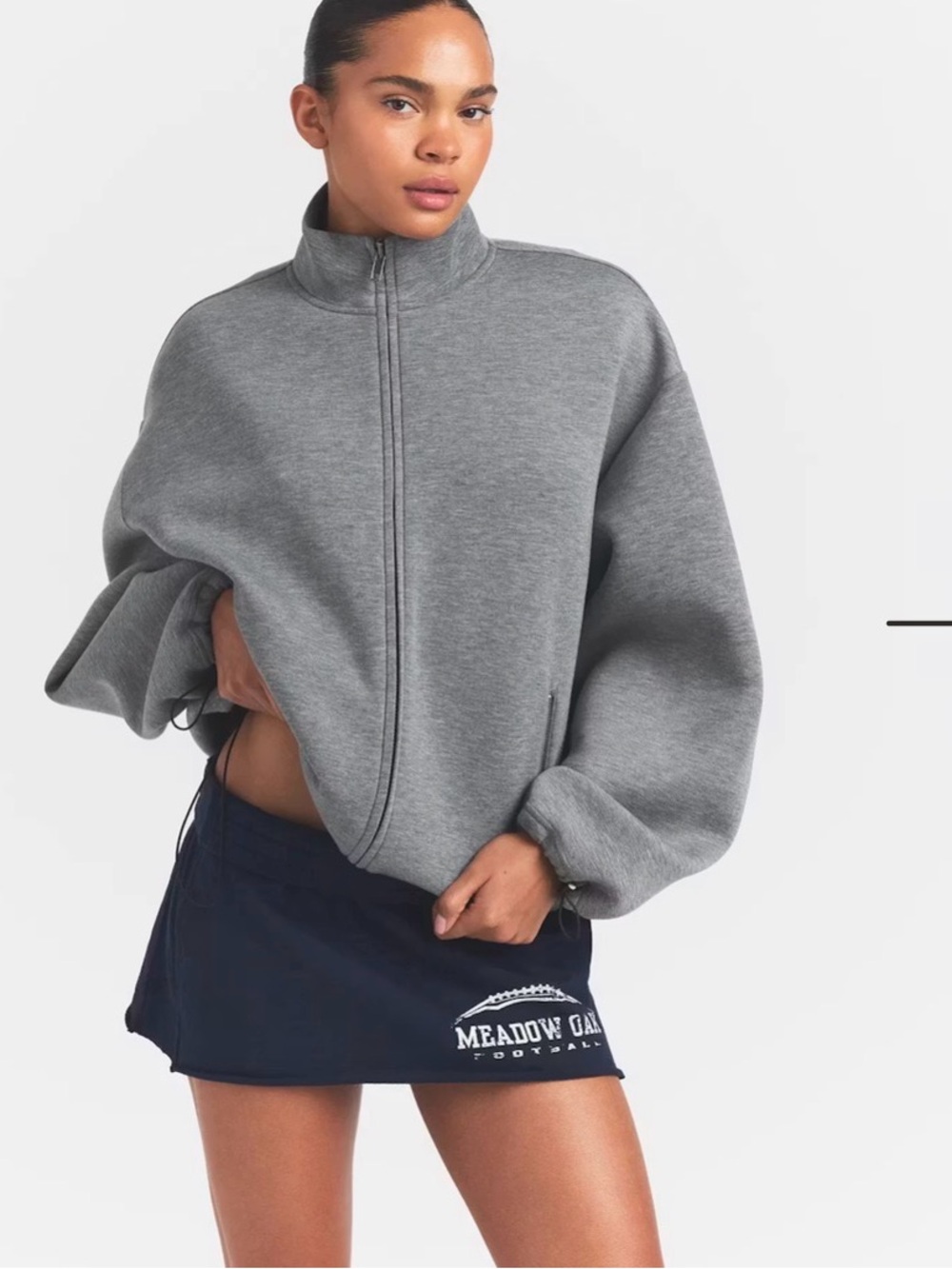 SKIMS NEOPRENE OUTERWEAR OVERSIZED MOCK NECK JACKET